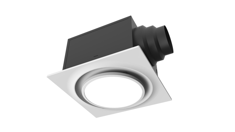 BysonX Lumaire 80CFM 0.3–0.4 Sones Bathroom Fan Large Round LED Light cETLus HVI2100 Energy Star - Slim & Humidity+ Models