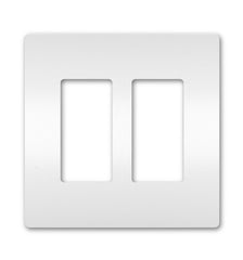 BysonX Screwless 2-Gang Wall Plate – White / Black Finish (Decora Compatible)
