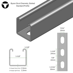 Byson Strut Channels, Slotted