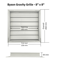 Byson Gravity Grilles, Aluminum - Anodized