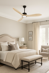 BysonX PropelAire 52-Inch Solid Wood Ceiling Fan with LED Light & Remote – Aviation-Inspired, cETLus Certified