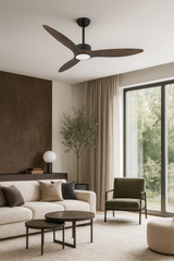 BysonX PropelAire 52-Inch Solid Wood Ceiling Fan with LED Light & Remote – Aviation-Inspired, cETLus Certified