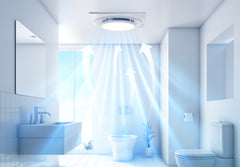 BysonX Lumaire 80CFM 0.3–0.4 Sones Bathroom Fan Large Round LED Light cETLus HVI2100 Energy Star - Slim & Humidity+ Models