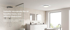 BysonX Lumaire 80CFM 0.3–0.4 Sones Bathroom Fan Large Round LED Light cETLus HVI2100 Energy Star - Slim & Humidity+ Models