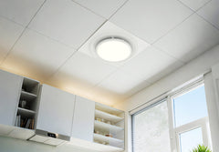 BysonX Lumaire 80CFM 0.3–0.4 Sones Bathroom Fan Large Round LED Light cETLus HVI2100 Energy Star - Slim & Humidity+ Models