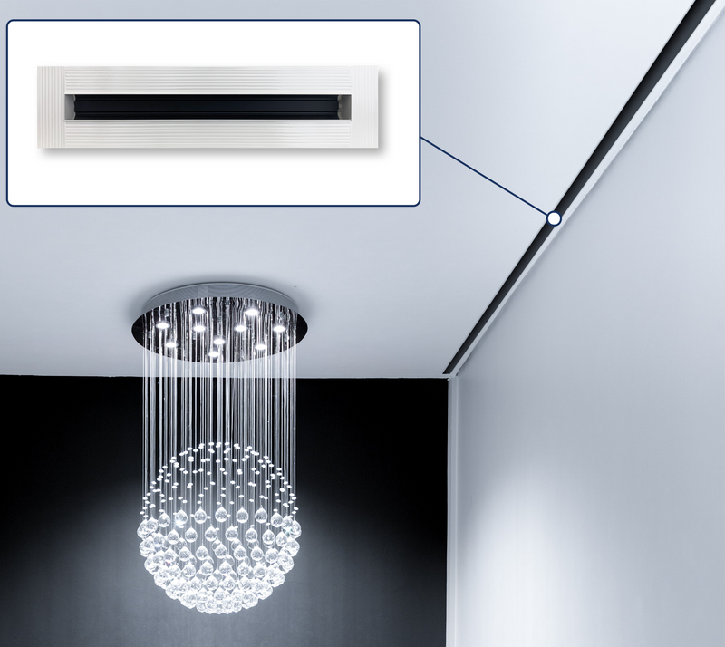 Byson Slot Linear Diffuser, Mud-In Flange - White