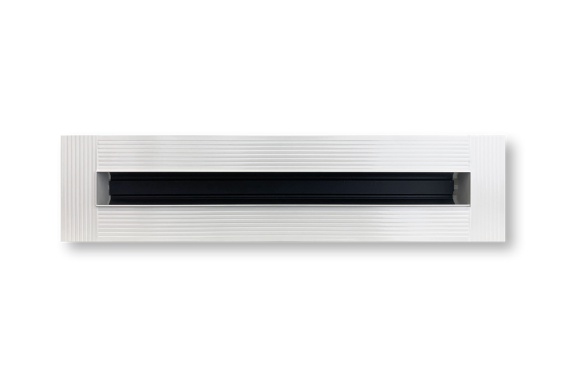 Byson Slot Linear Diffuser, Mud-In Flange - White