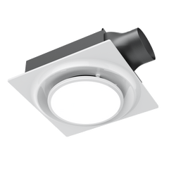 BysonX Lumaire 80CFM 0.3–0.4 Sones Bathroom Fan Large Round LED Light cETLus HVI2100 Energy Star - Slim & Humidity+ Models