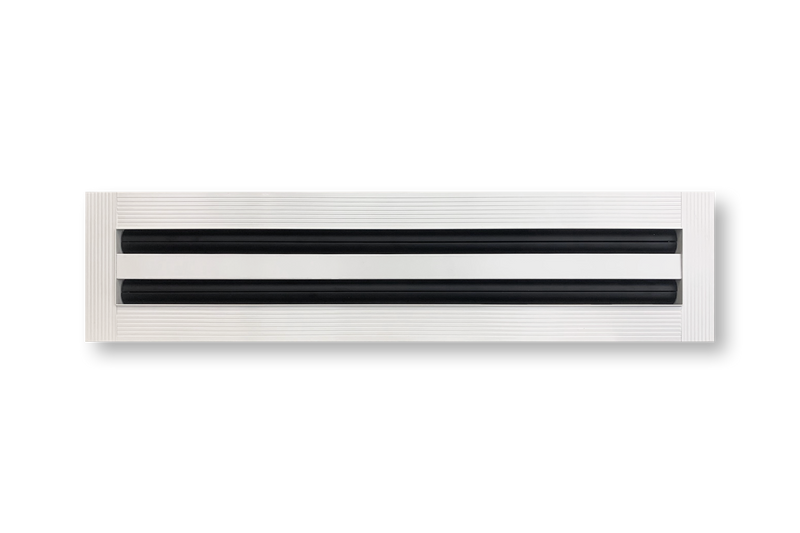 Byson Slot Linear Diffuser, Mud-In Flange - White