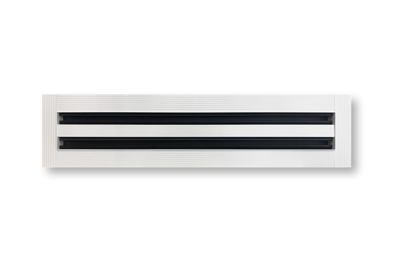 Byson Slot Linear Diffuser, Mud-In Flange - White