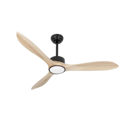 BysonX Propelaire Clipper natural wood ceiling fan with remote