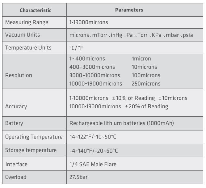 Elitech Digital Micron Vacuum Gauge (VGW-mini)