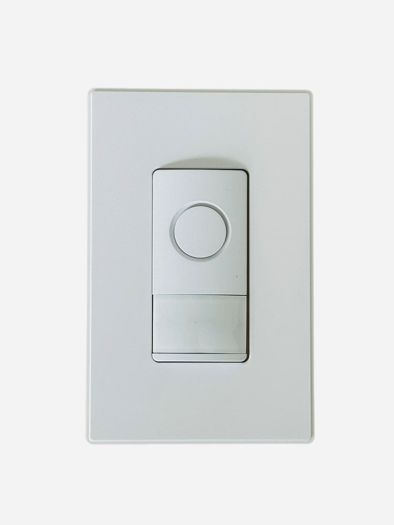 White light switch on a white background