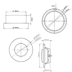 Byson Round Air Vents, Metal - White
