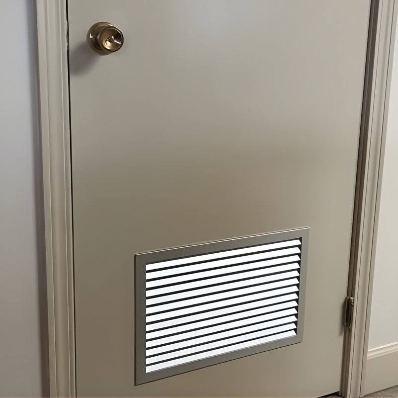 Byson Door Louver Grilles, Anodized Aluminum