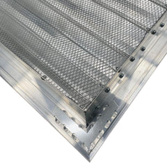 Byson Fixed Louver Grilles, Aluminum with Screen - Anodized