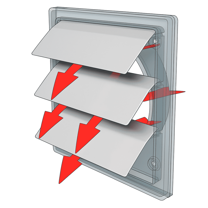 Byson Gravity Grilles, Plastic - For Extractor Plate Fans