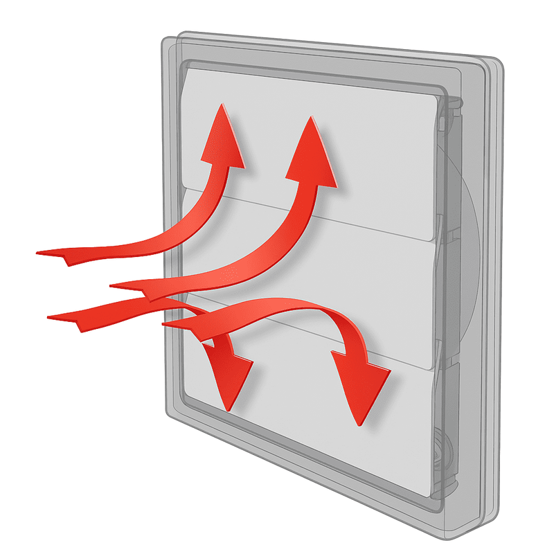 Byson Gravity Grilles, Plastic - For Extractor Plate Fans