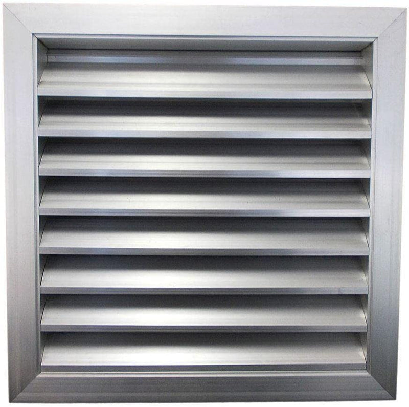 Grille de Ventilation pour ventilateur d'extraction de persienne fixe en aluminium avec finition en aluminium à mailles anti-oiseaux 