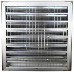 Grille de Ventilation pour ventilateur d'extraction de persienne fixe en aluminium avec finition en aluminium à mailles anti-oiseaux 